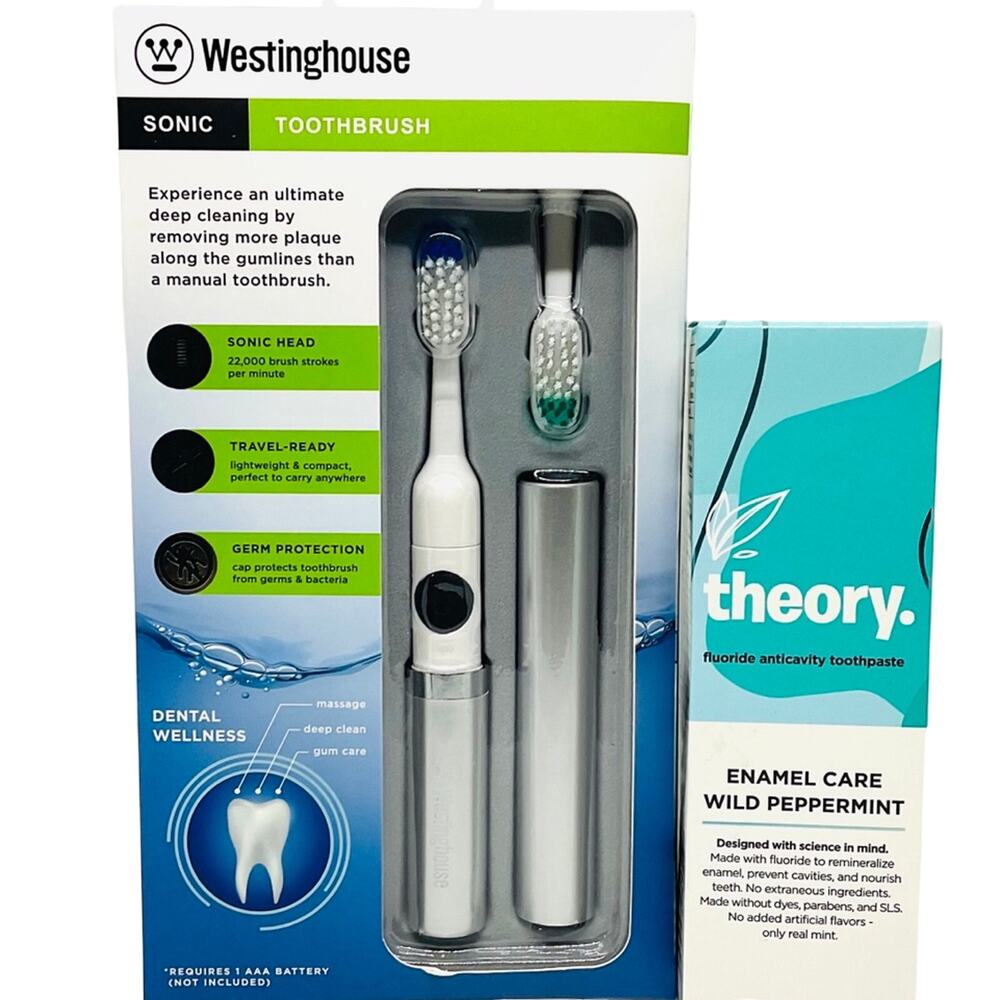 Westinghouse Sonic Travel Toothbrush & Toothpaste